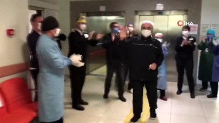 Koronavirüsü yenen doktor alkışlarla taburcu oldu