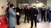 Koronavirüsü yenen doktor alkışlarla taburcu oldu