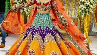 Nomi Ansari's  bridal collection, trendy styles, latest and unique ideas, elegant heavy embroiedered, beautiful color scheme.