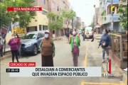 Cercado de Lima: desalojan a más de 100 ambulantes que habían tomado vía pública