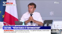 Emmanuel Macron annonce que les entreprises du secteur culturel vont pouvoir bénéficier 