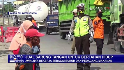 Demi Bertahan Hidup, Warga Berjualan Sarung Tangan Saat Pemeriksaan Kendaraan PSBB
