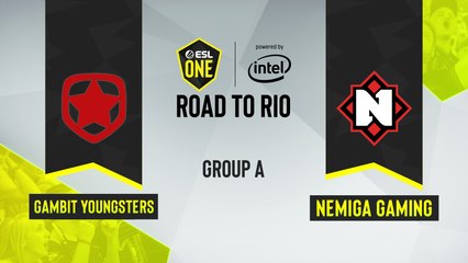 CSGO - Nemiga Gaming vs. Gambit Youngsters [Dust2] Map 2 - ESL One Road to Rio - Group A - EU