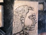 Art in wood, wood carving, Raven carving, Cuadro Tallado en madera, arte en madera, cuervo Tallado