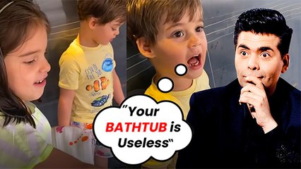Karan Johar's Kids Enter His Bathroom And Troll Him
