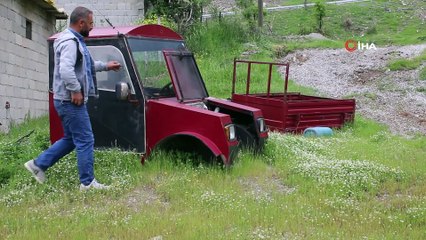Kendi imkanları ile patpat aracı üretip satıyor