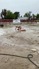 Attempted Slide Turns Into Muddy Face Plant