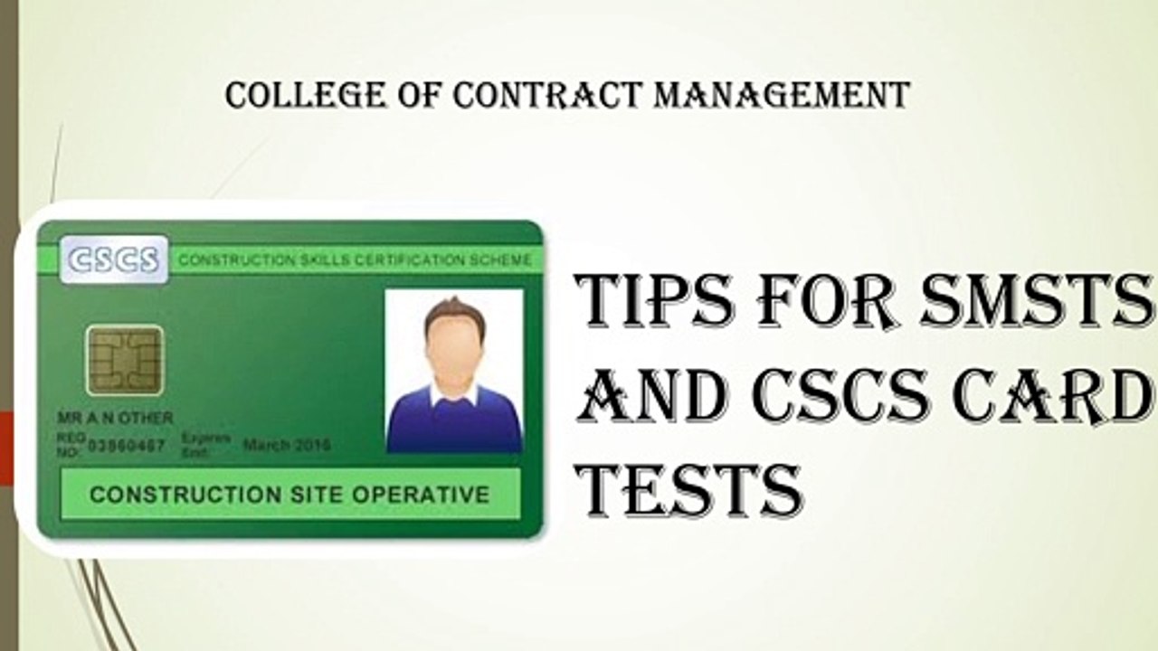Tips For SMSTS and CSCS Card Tests