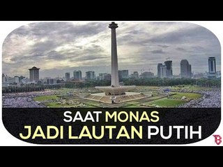Saat Monas Jadi Lautan Putih