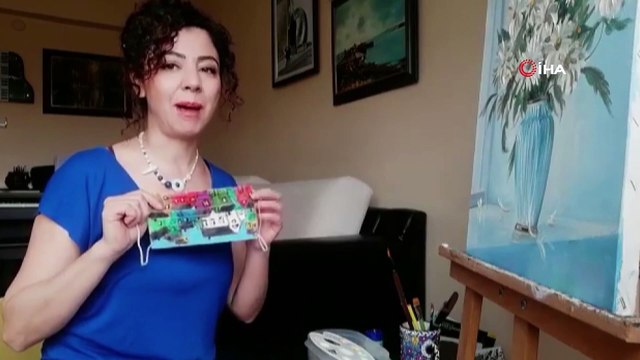 Isparta Güzel Sanatlar Lisesi öğretmen ve öğrencileri sanatlarını maskelerde gösteriyor