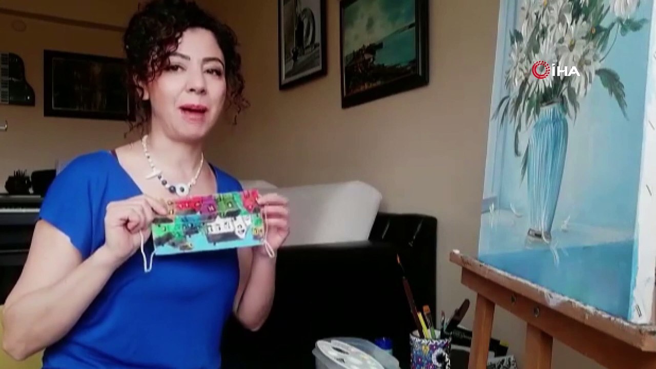 Isparta Güzel Sanatlar Lisesi öğretmen ve öğrencileri sanatlarını maskelerde gösteriyor