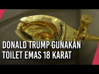 Toilet Emas 18 Karat Siap Dipakai Donald Trump