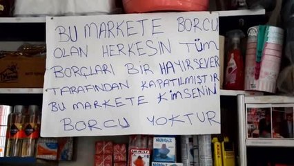 Samsun'da bir hayırsever, iki bakkalın veresiye defterini 20 bin lira ödeyerek satın aldı