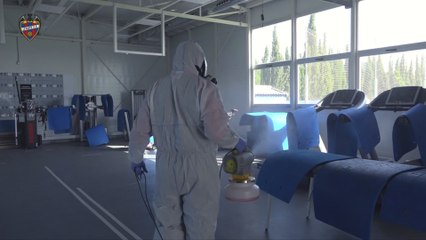 El Levante desinfecta la ciudad deportiva antes de volver a los entrenamientos