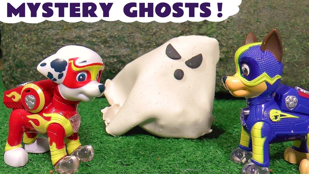 Paw Patrol Mighty Pups Ghost Spooky Challenge with Funny Funlings and Thomas and Friends in this Family Friendly Full Episode English Toy Story for kids from Kid Friendly Family Channel Toy Trains 4U