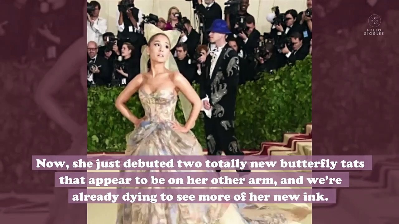 Ariana Grande just revealed new arm tattoos after teasing them in January