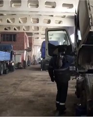 Cat Helps Out in A Car Repair Shop