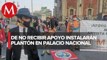 Artistas Urbanos piden apoyos por emergencia sanitaria en Palacio Nacional