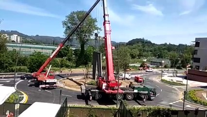 Retiran las famosas "Uves" en Getxo (Bizkaia)