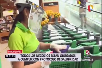 Miraflores: Implementan medidas de seguridad en supermercado por el Covid-19