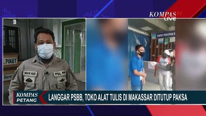 Viral Toko Alat Tulis di Makassar Ditutup Paksa Langgar PSBB, Cekcok dengan Satpol PP