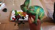 Veiled Chameleon Paints With Owner's Help