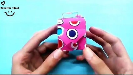 How to Make a mini Backpack - DIY mini Paper bag - Gift Wrapping Ideas for Teachers Day..