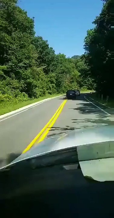 Tailgating Car Botches Lane Paint Job