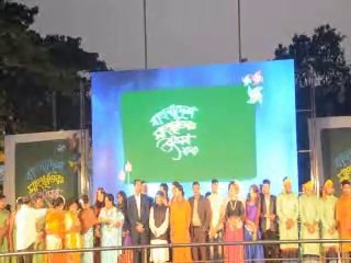 jamalpur district shilpokala academy  singer celebrating