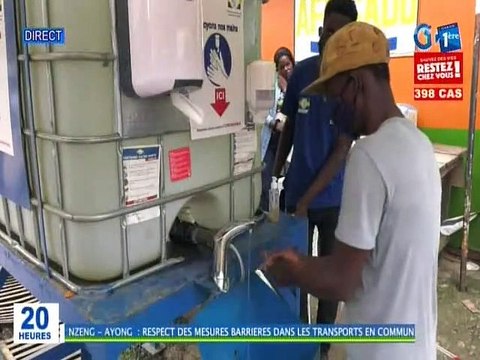 RTG / Covid 19 - Nzeng - Ayong - Respect des mesures barrières dans les transport en commun