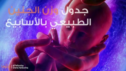 جدول وزن الجنين الطبيعي بالأسابيع