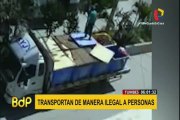 Tumbes: un grupo de personas viajan ilegalmente en un camión