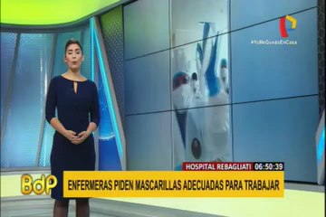 Enfermeras del hospital Rebagliati exigen mascarillas adecuadas para trabajar