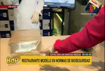 'Restaurante modelo' muestra normas de bioseguridad para realizar servicio delivery