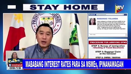 Mababang interest rates para sa MSMEs, ipinanawagan