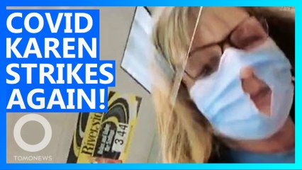 Covidiot Cuts Hole in Mask to Breathe Easier