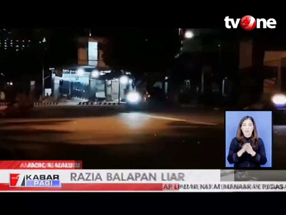 Pelaku Balap Liar di Ambon Nekat Tabrak Polisi