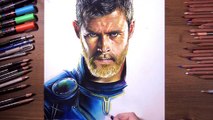 Drawing Thor (Thor - Ragnarok, Chris Hemsworth)