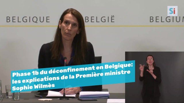 Phase 1b du déconfinement en Belgique: les explications de la Première ministre Sophie Wilmès