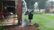 Thunderstorm caught on camera. How Thunderstorm hit man. See this video