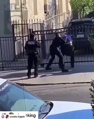 Polisin şüpheliyi yumrukladığı anlar kamerada