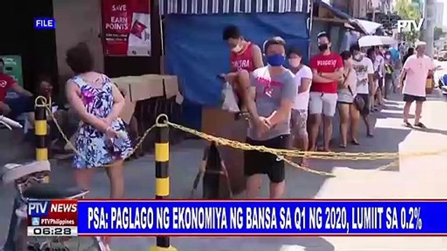 PSA: Paglago ng ekonomiya ng bansa sa Q1 ng 2020, lumiit sa 0.2%