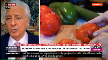 Les français ont pris en moyenne 2.5 kilos durant le confinement: Pierre Dukan donne dans "Morandini Live" quelques conseils pour les perdre!