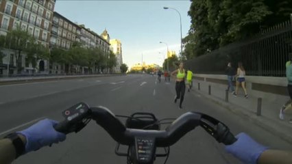 Desescalada en bicicleta por Madrid y Barcelona