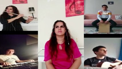 Lise öğrencileri pandemi süreciyle ilgili şarkı besteledi