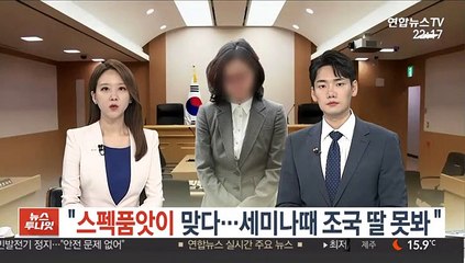 장영표 교수 아들 "스펙 품앗이 맞다…세미나 때 조국 딸 못 봐"