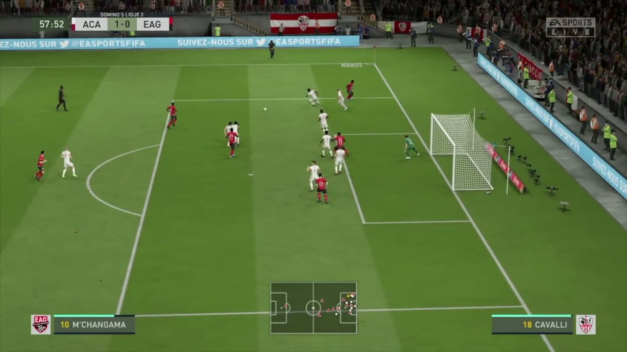 AC Ajaccio - En Avant Guingamp  sur FIFA 20 : résumé et buts (L2 - 32e journée)