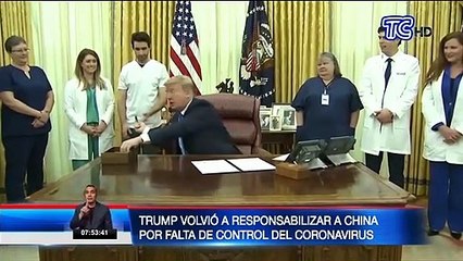 Donald Trump volvió a responsabilizar a China por falta de control del covid-19