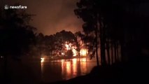 Florida residents evacuated as wildfires burn close to Santa Rosa Beach