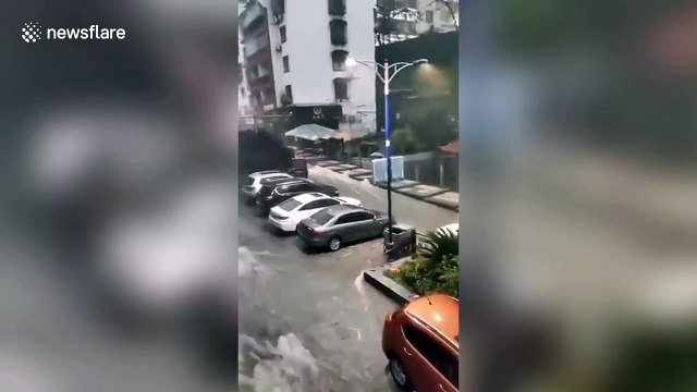 Rainstorm causes four-metre-deep flood and damages over 300 houses in southern Chinese city
